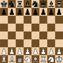 Image of The position of Chinese chess pieces at the beginning of